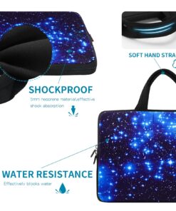 iColor Starry Ultra-Portable Neoprene Carrying Protective Case Sleeve Briefcase Pouch Bag Tote with Handle Fits 11.6 12 12.1 12.2 Inch Netbook/Laptop (IHB12-003) 11.6" ~ 12.1" IHB12-03 14 81HjXk1tIdS
