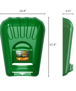 Gardzen Large Leaf Scoop Hand Rakes, Debris and Yard Waste Removal, Comes with 72 Gallon Garden Bag, Work Gloves, Protective Pads Green 9 81Hk1SlaHwL