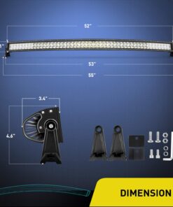Alternative view of Nilight 52Inch 300W Curved Spot Flood Combo LED Light Bar LED Driving Lamp Off Road Lights LED Work Light for Trucks Boat Jeep Lamp,2 Years Warranty 52Inch 300W LED Lights