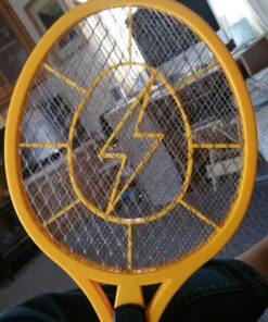 ZAP IT! Bug Zapper - Rechargeable Mosquito, Fly Killer and Bug Zapper Racket - 4,000 Volt - USB Charging, Super-Bright LED Light to Zap in the Dark - Unique 3-Layer Safety Mesh That's Safe to Touch Large Yellow 35 81HlrkYEvRL 1