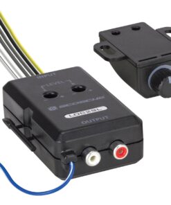 Scosche LOC2SL Line Output Converter Adjustable Amplifier Add On Module for Car Stereo, 2-Channel Signal Sensing Speaker Wire to RCA Adapter with Remote Control Knob, Black 90W 26 81HmfbIbMBL