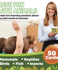 Animal Flash Cards - 50 Educational Flashcards for Children and Adults - Fun Vocabulary Builder Flash Cards for Speech Therapy, ESL, Occupational Therapy, and More Animals 16 81Hn3qWA2VL