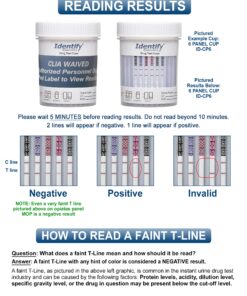 5 Pack Identify Diagnostics 10 Panel Drug Test Cup - Testing Instantly for 10 Different Drugs THC50, COC, OXY, MOP, AMP, BAR, BZO, MET, MTD, PCP ID-CP10 (5) 5 17 81Hn975zZgL 1