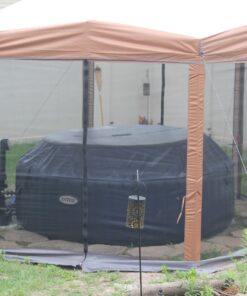 Coleman Back Home Screen Canopy Tent with Instant Setup, Outdoor Gazebo for Bug-Free Lounging, Shelter Fits Over Picnic Tables for Parties, Events, Tailgating, Picnics, & More 12 X 10 Ft 45 81HnSnpSv7L