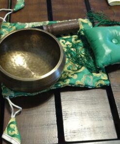 Tibetan Singing Bowl Set By YAK THERAPY- Hand Crafted Meditation, Chakra Healing Peace and Mindfulness Bowl with Mallet, Silk Cushion & Bag, 4.5 inch Bowl Made in Nepal includes Gift Ebook by Email 45 81HnWRTxTwL
