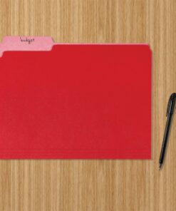 Amazon Basics File Folders, Letter Size, 1/3 Cut Tab, Red, 36-Pack 10 81HoIUzKztL