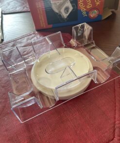 Dual Deck Revolving Card Holder - 360 Degree Revolving Holder Playing Card Holders for Adults Clear Tray Card Holders for Playing Cards Holder Plastic Card Holder Poker Tables Acrylic Card Holder 24 81Hq3wksLUL