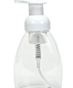 Vivaplex, 4, Clear, 8.5 oz (250 ml), Oval, Plastic Foaming Soap Dispensers, with White Pumps 15 81Hr2jKpWL
