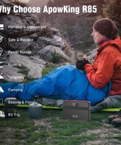 Portable Power Bank with AC Outlet, 83Wh/22500mAh 110V/85W Portable Laptop Charger Battery Bank, External Battery Pack Power Supply for Home Emergency Outage, Outdoor Camping RV Trip Adventure Red 51 81HsZNJIuiL