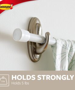 Command Large Traditional Plastic Hook, Brushed Nickel, 1-Hook, 2-Strips, Organize Damage-Free 25 81HsfwDGD3L
