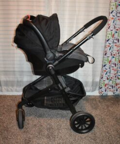 Evenflo Pivot Modular Travel System with LiteMax Infant Car Seat with Anti-Rebound Bar (Casual Gray) Casual Grey Stroller 45 81HtRh2EtlL