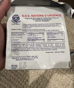 S.O.S. Rations Emergency 3600 Calorie Food Bar - 3 Day / 72 Hour Package with 5 Year Shelf Life Net wt. 1.60lbs (756g) 1 Pack 16 81HtZcwxZPL
