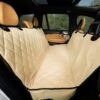 Plush Paws Products Premium Rear Car Seat Protector w/Hammock | Washable & Waterproof Back Seat Dog Cover for Car, Truck, & SUV | Nonslip, Tear Resistant Pet Seat Cover | X-Large Tan Extra Large 12 81Hu0v2N9RL 2