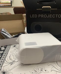 HOMPOW Projector, Native 1080P Full HD Bluetooth Projector with Speaker, 9500 Lumens Outdoor Portable Movie Mini Projector Compatible with Laptop, Smartphone, TV Stick, Xbox, PS5 white 32 81HuGC9YNTL