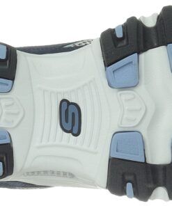 Skechers Women's D'Lites-Life Saver Memory Foam Lace-up Sneaker 7.5 Navy/White 12 81Hvxa2J6L