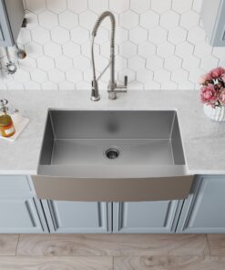 Kraus KHF200-30 Standart PRO Kitchen Stainless Steel Sink, 30 Inch Round Apron Single Bowl Rounded Apronfront 41 81HwYolgvFL 1