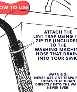 12 Pack of Washing Machine Lint Traps. Comes with 12 Ties. Attach to Your Washer Sink Hose and Allow the Metal Mesh Trap to Filter the Laundry Water. Stainless Steel and Rust Proof. 25 81HweTGcNL