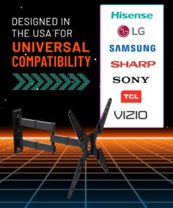 ECHOGEAR SleekStud Swivel Full Motion TV Wall Mount Bracket for 26-58 Inch TVs – Extend and Tilt Your TV - Easy Single Stud Install 34 81HxrVF8oZL