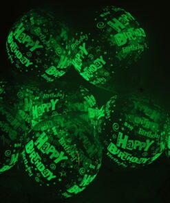 11 inch Glow in the Dark Happy Birthday Glow Party Latex Balloons (10) 10 12 81I XAqznfL
