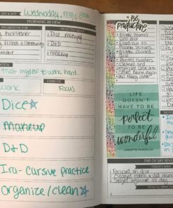 Panda Planner Undated Daily Planner - 90 Day Organization - Goals, Gratitude & Focus - Bonus Weekly & Monthly Agenda - Black - Hardcover Classic 55 81I0N9liftL