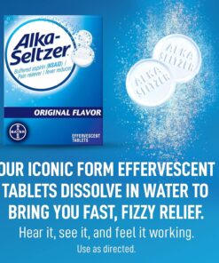 Alka-Seltzer Effervescent Tablets Original Flavor, Fast Multi-Symptom Relief from Headache and Body Ache, Dissolvable Effervescent Fizzy Tablets, 72 Ct (Package May Vary) 17 81I0Ud3WU9L