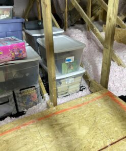 USA SEALING Attic Dek Flooring Storage System, Walking Deck Pallet Boards for Attic, Easy Installation Floor System for Garage, Roof and More, 4 Panels Included - Black 4pk - Universal 24 81I0V086EDL