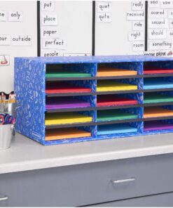 Bankers Box Classroom 15 Compartment Literature Organizer, Single (3384301),Blue 15 Slot 11 81I0jm6Oj0L