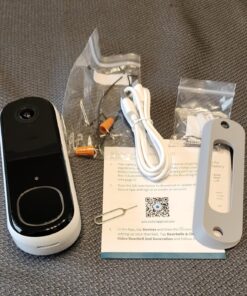 Arlo Video Doorbell 2K (2nd Generation) – Battery Operated or Wired Doorbell, Smart Wi-Fi, Two-Way Audio, Night Vision, Security Camera, Surveillance, White – AVD4001 43 81I0o E7ogL