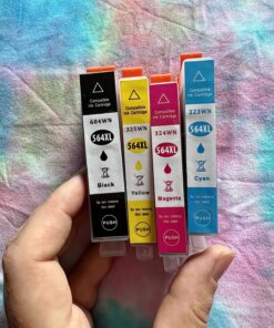 564XL Ink Cartridges Replacement for HP 564 564XL, Compatible High-Yield Combo Pack for HP Photosmart 5520 5525 6520 7520 5510 6510 7510 7525, Premium C309G(Black, Cyan, Magenta, Yellow, 4 Pack) 28 81I1jsDoONL