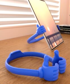 Alternative view of Honsky Universal Flexible Thumb Smartphone Stand Holder - Blue