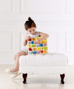Hape Wooden Alphabet Puzzle| Wooden ABC Letters Colorful Educational Learning Puzzle Toy Board for Toddlers 21 81I3iBQD3eL
