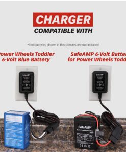Replacement 6-Volt UL Listed Charger for Fisher-Price Power Wheels Toddler Blue Battery Models 00801-1230 - 00801-1457 - 00801-1868 - 00801-1900 - 00801-0336 15 81I4PdMZUgL