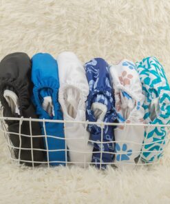 Alternative view of Babygoal Cloth Diaper Covers for Fitted Diapers and Prefolds with Double Gusset,Adjustable Reusable for Baby Boys, 6pcs Covers+One Wet Bag 6DCF02 Boy Color 01
