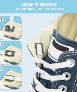 Xpand No Tie Shoelaces System with Elastic Laces - One Size Fits All Adult and Kids Shoes White 23 81I5L9FVACL