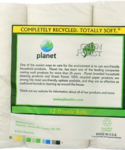 Green Forest Premium 100% Recycled Bathroom Tissue, 352 Sheets, 12 Rolls (Pack of 1) 9 81I6rdAwUdL