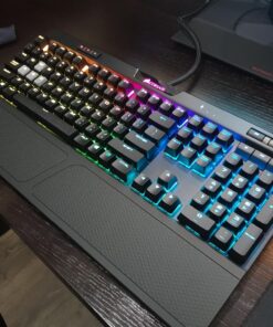 Corsair K70 RGB MK.2 Rapidfire Mechanical Gaming Keyboard - USB Passthrough & Media Controls - Fastest & Linear - Cherry MX Speed - RGB LED Backlit MX SPEED (Linear & Fast) Black 56 81I8NYnZfkL