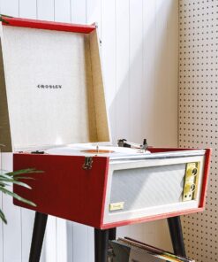 Crosley CR6233D-RE Dansette Bermuda Portable Vinyl Record Player Turntable with Aux-In and Bluetooth, Red 14 81I8e5s5mbL