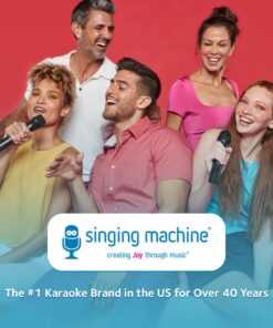 Singing Machine Portable Karaoke Machine for Adults & Kids with Wired Microphone, White - Built-In Speaker, Bluetooth with LED Disco Lights - Karaoke System with CD+G Player & USB Connectivity 20 81I97zbfzcL