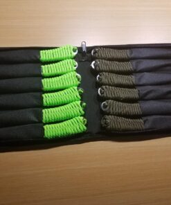 Perfect Point Throwing Knives – Set of 12 – 6 Satin Finish and 6 Black Stainless Steel Throwing Knives, Includes Nylon Sheath, Full Tang Construction, Well Balanced, – PAK-712-12 42 81I9XxRUqL