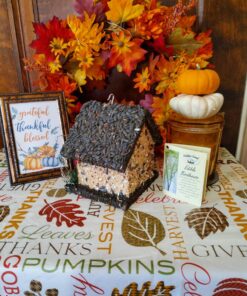 Edible Birdhouses | Reseedable Wooden Birdhouse Covered w/Birdseed | Squirrel Proof Bird Feeder | Made in The USA (SD) Short Dark Roof 35 81IAOAunU9L