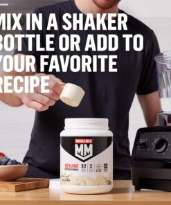 Muscle Milk Genuine Protein Powder, Chocolate, 2.47 Pound, 16 Servings, 32g Protein, 3g Sugar, Calcium, Vitamins A, C & D, NSF Certified for Sport, Energizing Snack, Packaging May Vary 17 81IAyopKS4L