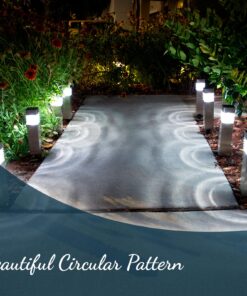 Alternative view of Morvat LED Auto Solar Powered Outdoor Path Lights with Stainless Steel & Durable Plastic for Garden Yard & Pathway, Bright Waterproof Landscape & Patio Lighting, Dusk to Dawn, White Light, 8 Pack