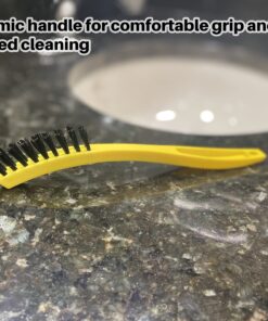 Rubbermaid Commercial Products Tile and Grout Brush, Black, Cleaning Scrubbing Brush, Multi-Surface for Grout, Bathrooms, Kitchens, Countertops, 8.5" 18 81ICZJNuOjL