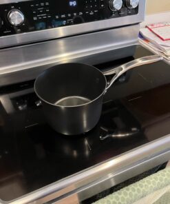 Anolon Nouvelle Copper Hard Anodized Nonstick Pots and Pans, Cookware Set (11 Piece), Onyx Cookware Set (11 Piece) 30 81ICsL90bL