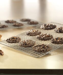 USA Pan Half Sheet Bakeable Cooling Rack, Steel Nonstick Wire Half Sheet Cooling Rack 12 81IDsxhFHJL