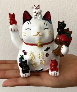 Feng Shui Maneki Neko Lucky Cat Coin Bank for Wealth 19 81IF1RCQrJL
