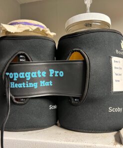 Wrap Around Kombucha Heater Belt | Propagate Pro Brewing and Fermentation Heat Mat Warmer | Keeps Your SCOBY Happy and Productive with Stickon Thermometer 1 3 inch x 20 inch 31 81IF7gxcnaL