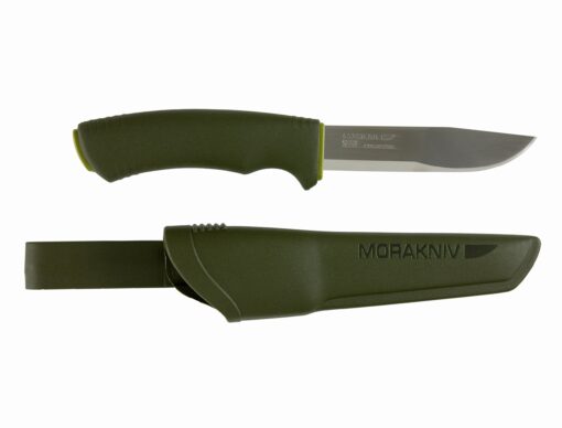 Morakniv Bushcraft Forest Sandvik Stainless Steel Fixed-Blade Bushcraft Knife with Sheath, Forest Green, 4.3 Inch