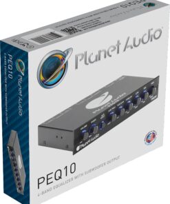 Planet Audio PEQ10 Car Audio Equalizer - 4 Band, Pre-Amp, Half Din, Subwoofer Output with Adjustable Filter, Fixed Bands, Remote Subwoofer Level Control, DPS Processor 4 Band EQ 18 81IFJdJBbIL