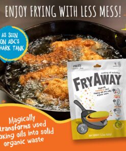 FryAway Pan Fry Cooking Oil Solidifier, Solidifies up to 8 Cups - Plant-Based Cooking Oil SolidifierPowder that Turns Used Oil to Hard Oil and Organic Waste - Easy to Use, Made in the USA 28 81IFicuFGxL